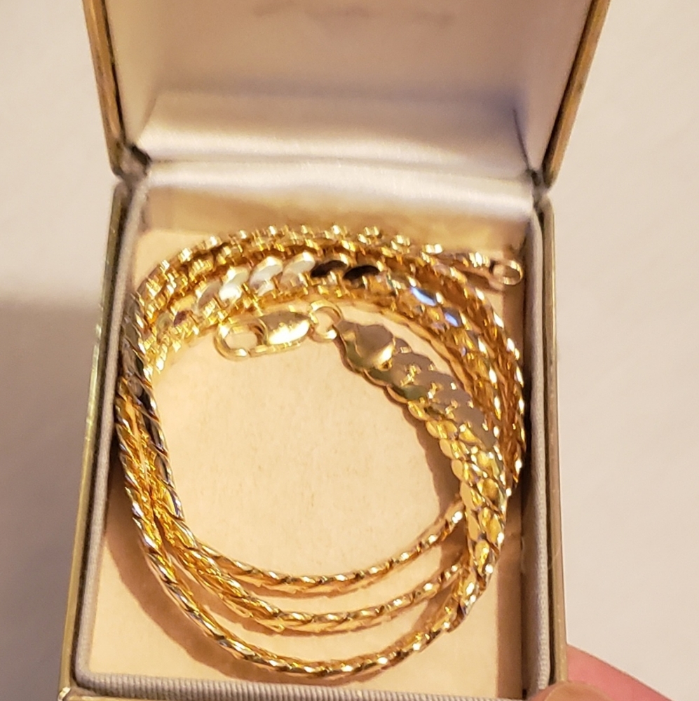 18K YG 24"INCH UNISEX VERMEIL BIG N BOLD MIAMI CUBAN LINK CHAIN